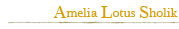 Amelia Lotus Sholik - Web Designer