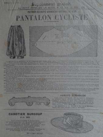 1900 cycling pants pattern