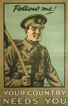 WW1 poster Follow me