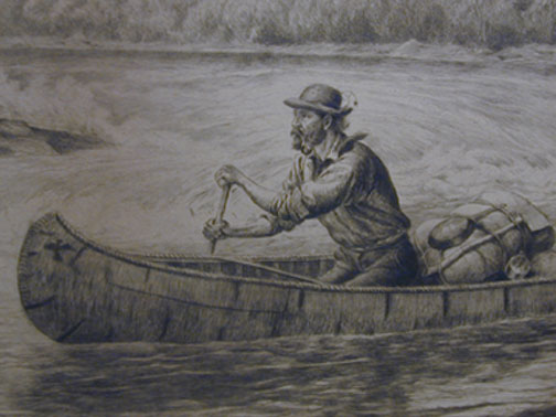 cary canoe running rapid detail