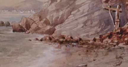 Anonymous Gibbet Cove detail watercolour